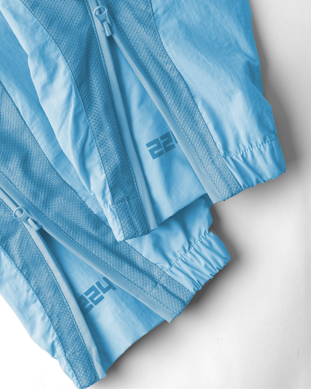 Nylon Track Pant - Baby Blue