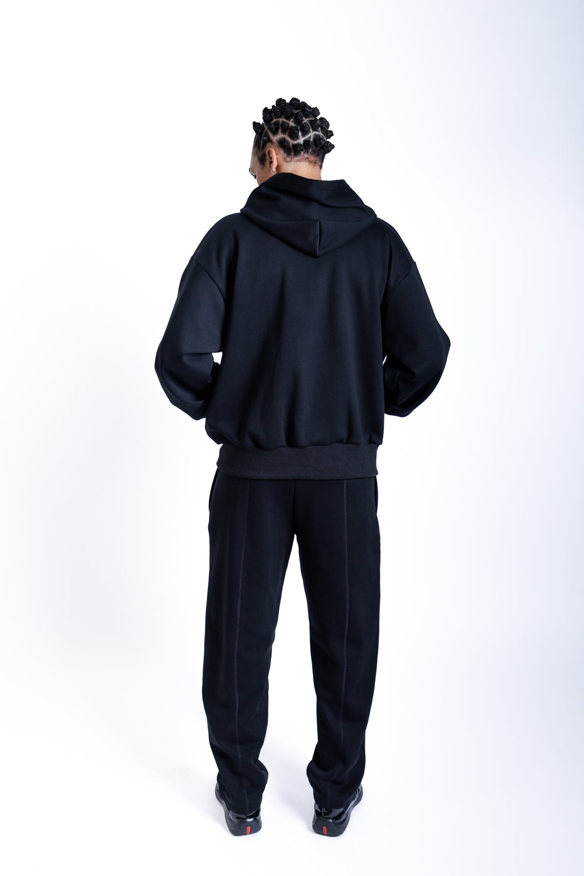 Zip Up Hoodie - Black