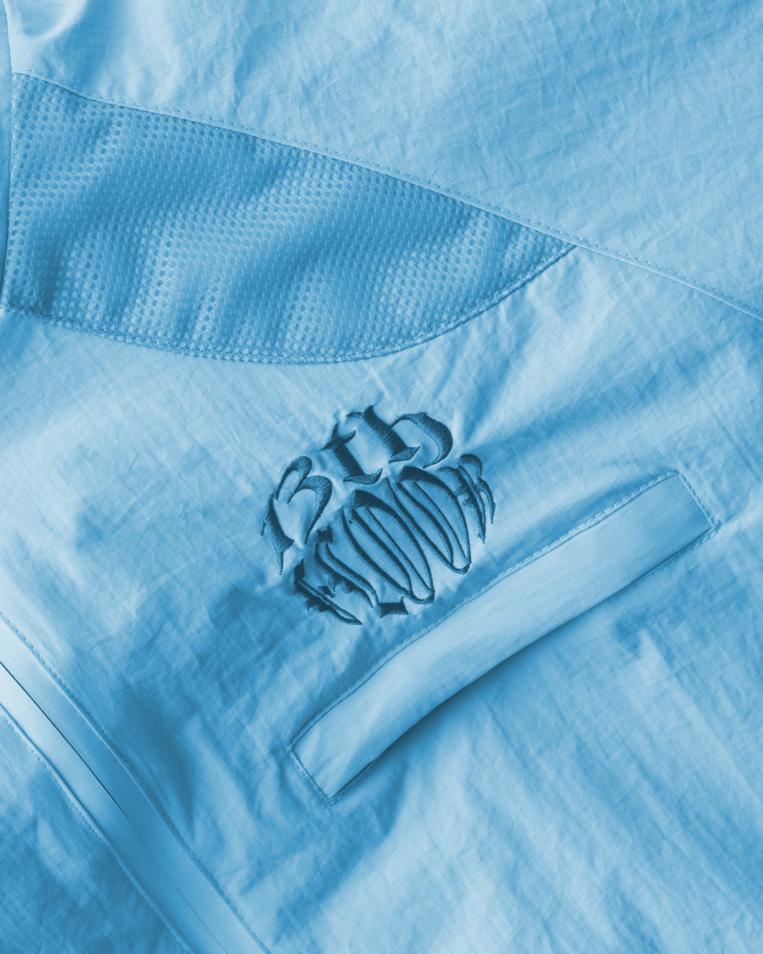 Nylon Track Jacket - Baby Blue