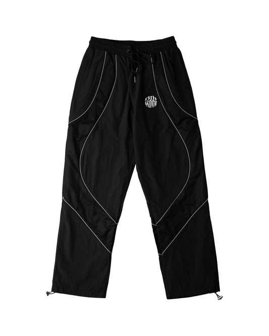 Reflective Nylon Track Pant - Black