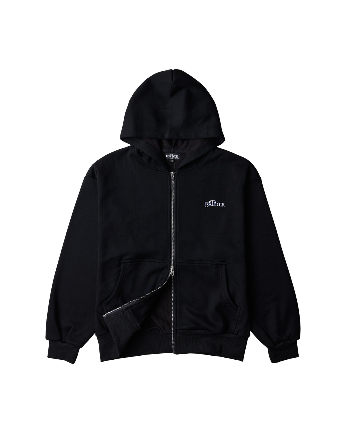 Zip Up Hoodie - Black